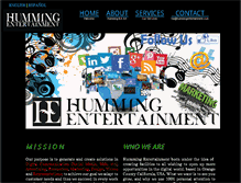 Tablet Screenshot of hummingentertainment.com